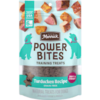 Merrick Power Bites Grain Free Snack with Real Turducken Recipe Natural Soft and Chewy Real Meat Dog Treats