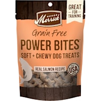 Merrick Power Bites Grain Free Snack with Real Salmon Recipe Natural Soft and Chewy Real Meat Dog Treats
