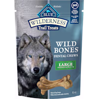 Blue Buffalo Wilderness Trail Treats Wild Bones, Dental Chews for Large Dogs