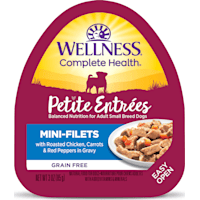 Wellness Complete Health Petite Entrees Mini-Filets with Roasted Chicken, Carrots & Red Peppers in Gravy Wet Dog Food
