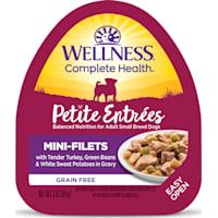 Wellness Petite Entrees Mini-Filets Tender Turkey, Green Beans & White Sweet Potatoes in Gravy Wet Dog Food