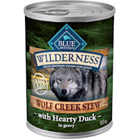 Blue Buffalo Wilderness Wolf Creek Stew Hearty Duck Stew in Gravy Wet Food for Dogs