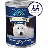 Blue Buffalo Blue Wilderness Natural High Protein Turkey & Chicken Senior Dog Wet Food