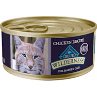Blue Buffalo Wilderness Grain-Free High Protein Mature Chicken Pate Wet Food for Senior Cats