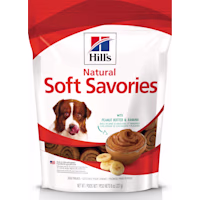 Hill's Natural Soft Savory Dog Treats with Peanut Butter & Banana