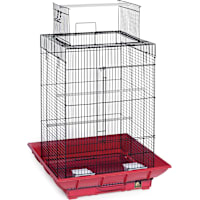 Prevue Pet Products Clean Life Series Playtop Bird Cage in Red & Black