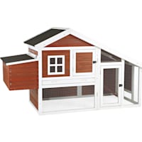 TRIXIE Natura Peak Roof Brown Chicken Coop with Outdoor Run