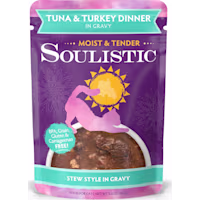 Soulistic Moist & Tender Tuna & Turkey Dinner in Gravy Wet Cat Food