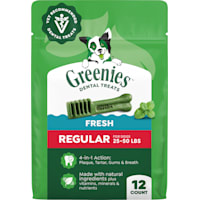 Greenies Fresh Flavor Regular Size Adult Natural Dental Dog Treats