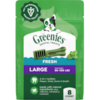 Greenies Fresh Flavor Large Size Adult Natural Dental Dog Treats