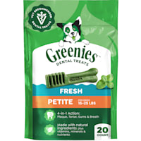 Greenies Fresh Flavor Petite Size Adult Natural Dental Dog Treats