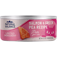 Natural Balance Limited Ingredient Adult Grain-Free Wet Canned Cat Food Salmon & Green Pea Recipe