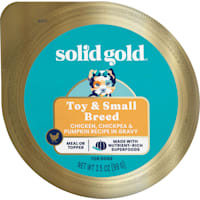 Solid Gold Mighty Mini Toy Small Breed Grain Free Chicken, Chickenpea & Pumkin Recipe in Gravy Wet Dog Food