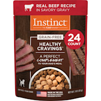Instinct Healthy Cravings Grain Free Real Beef Recipe Natural Wet Dog Food Topper