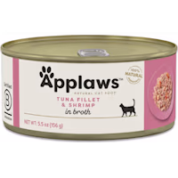 Applaws Natural Tuna Fillet with Shrimp in Broth Wet Cat Food