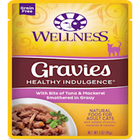 Wellness Healthy Indulgence Natural Grain Free Gravies with Tuna & Mackeral in Gravy Wet Cat Food