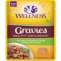 Wellness Healthy Indulgence Natural Grain Free Gravies with Chicken & Turkey in Gravy Wet Cat Food