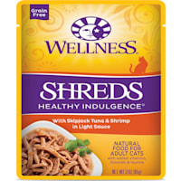Wellness Healthy Indulgence Natural Grain Free Shreds with Tuna & Shrimp in Light Sauce Wet Cat Food