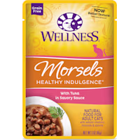 Wellness Complete Health Healthy Indulgence Natural Grain Free Morsels With Tuna in Savory Sauce Wet Cat Food