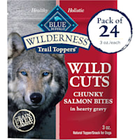Blue Buffalo Wilderness Trail Toppers Wild Cuts Salmon Bites in Hearty Gravy Dog Wet Food