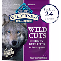 Blue Buffalo Wilderness Trail Toppers Chunky Beef Bites in Hearty Gravy Wet Dog Food