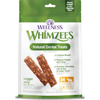 Whimzees by Wellness Veggie Strip Natural Grain Free Medium Dental Chews for Dogs
