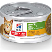 Hill's Science Diet Adult 7+ Senior Vitality, Chicken & Vegetable Stew Canned Wet Cat Food