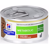 Hill's Prescription Diet Metabolic Weight Management Vegetable & Chicken Stew Canned Cat Food