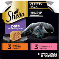 Sheba Perfect Portions Chicken & Salmon Flavor Wet Cat Food Pate Variety Pack