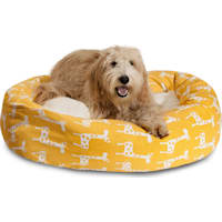 Majestic Pet Stretch Yellow Sherpa Bagel Dog Bed