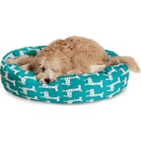 Majestic Pet Stretch Turquoise Sherpa Bagel Dog Bed