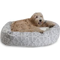 Majestic Pet Charlie Gray Sherpa Bagel Dog Bed