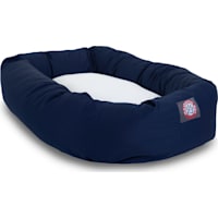 Majestic Pet Blue & Sherpa Bagel Dog Bed