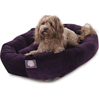 Majestic Pet Aubergine Villa Collection Micro-Velvet Bagel Dog Bed