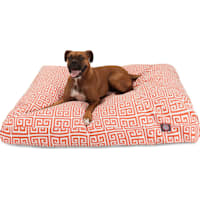 Majestic Pet Orange Towers Shredded Memory Foam Rectangle Dog Bed
