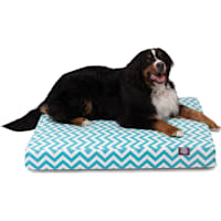 Majestic Pet Teal Chevron Shredded Memory Foam Rectangle Dog Bed