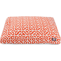 Majestic Pet Orange Aruba Shredded Memory Foam Rectangle Dog Bed