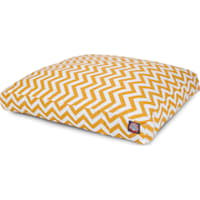 Majestic Pet Yellow Chevron Shredded Memory Foam Rectangle Dog Bed