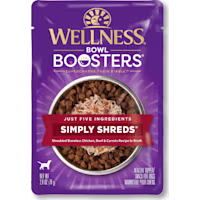 Wellness Bowl Boosters Simply Shreds Natural Grain Free Chicken, Beef & Carrots Wet Dog Food
