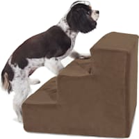 Majestic Pet Products 3-Step Chocolate Suede Pet Stairs