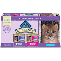 Blue Buffalo Wilderness Chicken & Salmon Wet Kitten Food Variety Pack