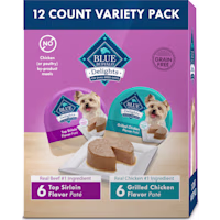 Blue Buffalo Delights Small Breed Natural Wet Dog Food Chicken Variety Pack