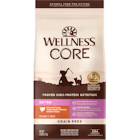 Wellness CORE Natural Grain Free Turkey, Whitefish & Chicken Dry Kitten Food