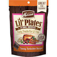 Merrick Lil' Plates Grain Free Teensy Turducken Natural Training Treats for Small Dogs