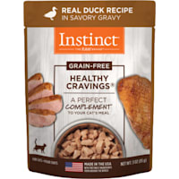 Instinct Healthy Cravings Grain Free Real Duck Recipe Natural Wet Cat Food Topper