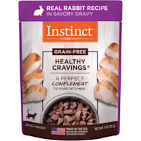 Instinct Healthy Cravings Grain Free Real Rabbit Recipe Natural Wet Cat Food Topper
