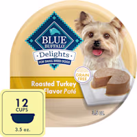 Blue Buffalo Delights Roasted Turkey Pate Small Breed Natural Wet Dog Food