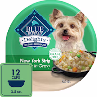 Blue Buffalo Delights NY Strip Flavor in Gravy Small Breed Natural Wet Dog Food