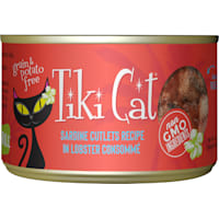Tiki Cat Grill Sardine Cutlets Recipe in Lobster Consomme Wet Cat Food
