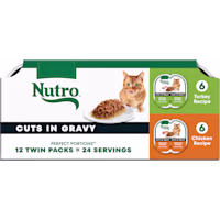 Nutro Perfect Portions Cuts in Gravy Multipack Turkey Recipe and Chicken Recipe Wet Cat Food